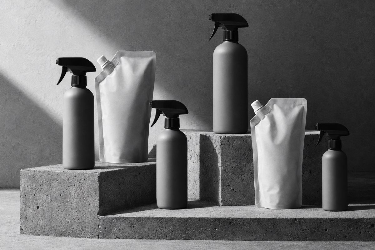 Spray bottles and refill pouches